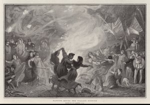 Dancing round the Village Bonfire